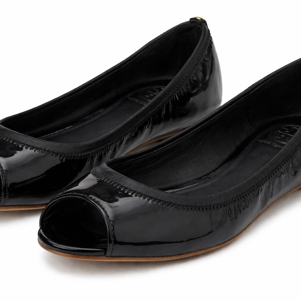 Tory Burch Black Patent Leather Flats